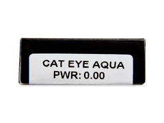 CRAZY LENS - Cat Eye Aqua - plano (2 daily coloured lenses)