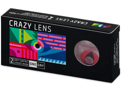 CRAZY LENS - Cat Eye Red - plano (2 daily coloured lenses)