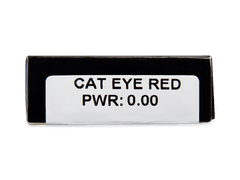 CRAZY LENS - Cat Eye Red - plano (2 daily coloured lenses)