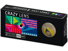 CRAZY LENS - Cat Eye Yellow - plano (2 daily coloured lenses)