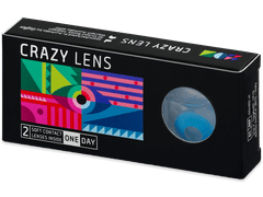 CRAZY LENS - Sky Blue - power (2 daily coloured lenses)