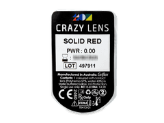 CRAZY LENS - Solid Red - plano (2 daily coloured lenses)