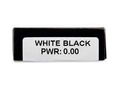 CRAZY LENS - White Black - plano (2 daily coloured lenses)