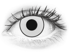 CRAZY LENS - White Black - power (2 daily coloured lenses)