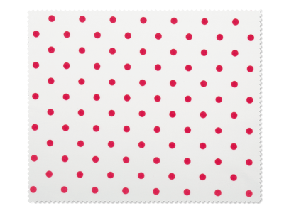 Cleaning cloth for glasses - red polka dots 