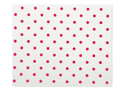 Cleaning cloth for glasses - red polka dots 