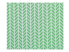 Cleaning cloth for glasses - green and white herringbone