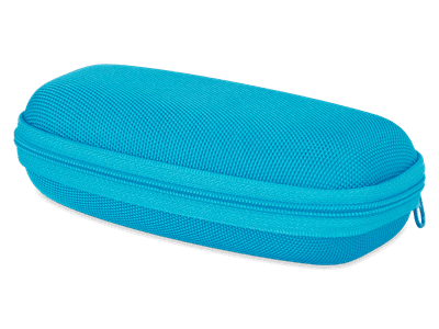 Zip up glasses case for kids - blue