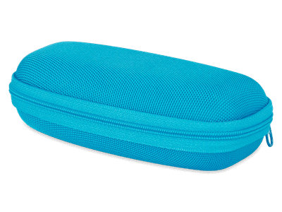 Zip up glasses case for kids - blue 