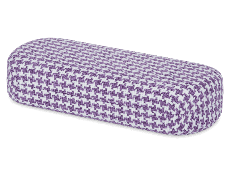 Glasses case - Rooster purple & white 