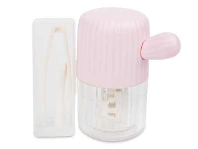 Rotating case for contact lenses – pink cactus 
