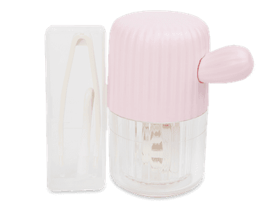 Rotating case for contact lenses – pink cactus