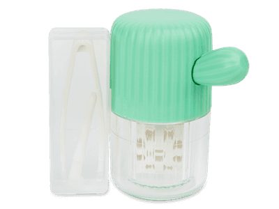 Rotating case for contact lenses – green cactus 