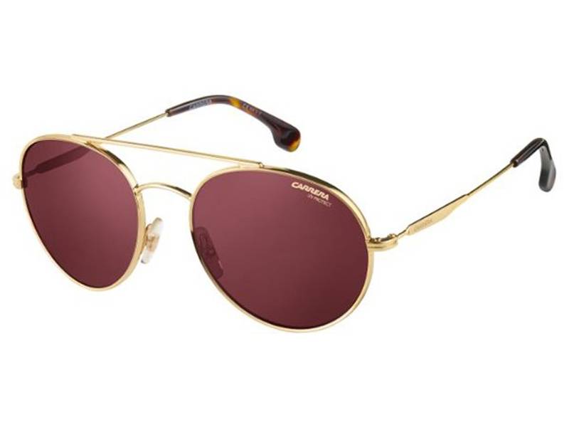 Carrera Women\'s 131/S 06J/W6 Gold Frame Sunglasses with Burgundy Lenses Carrera CARRERA 3087/S NOA 70 Sunglasses Gold Burgundy - eye  main image 3