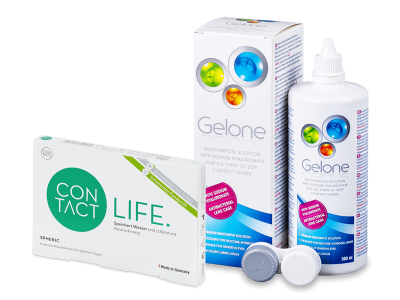 Contact Life spheric (6 lenses) + Gelone Solution 360 ml
