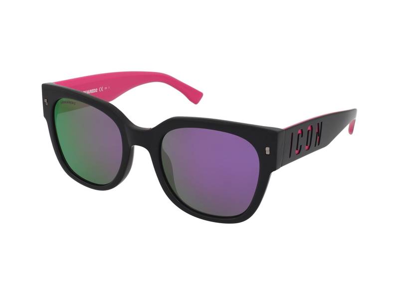 D SQUARED2 ICON 0005/s Sunglasses Dsquared2 Sunglasses ICON 0005/S 80S 9O Black White - eye-oo.com main image 4