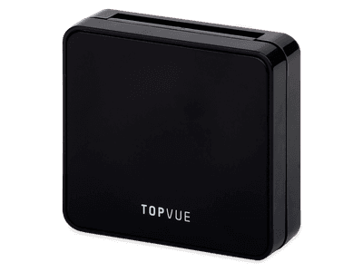Lens Case with mirror TopVue - black