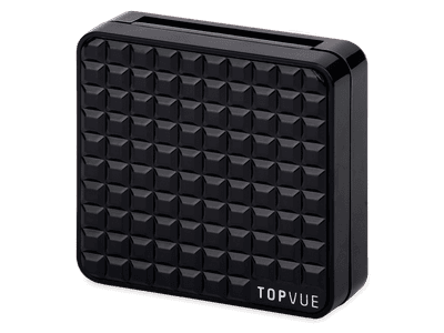 Lens Case with mirror TopVue - mesh pattern