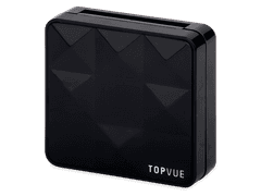 Lens Case with mirror TopVue - pyramid pattern