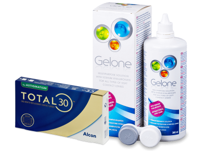 TOTAL30 for Astigmatism (6 lenses) + Gelone Solution 360 ml