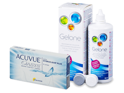 Acuvue Oasys (6 lenses) + Gelone Solution 360 ml