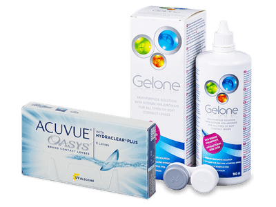 Acuvue Oasys (6 lenses) + Gelone Solution 360 ml