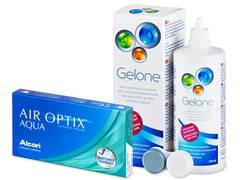 Air Optix Aqua (6 lenses) + Gelone Solution 360 ml