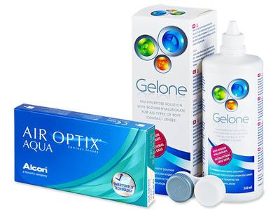 Air Optix Aqua (6 lenses) + Gelone Solution 360 ml