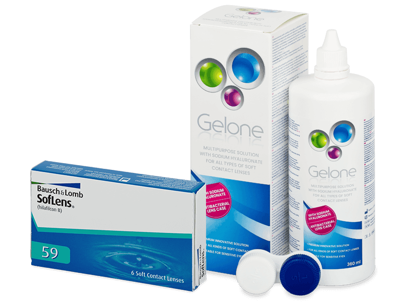 SofLens 59 (6 lenses) + Gelone Solution 360 ml