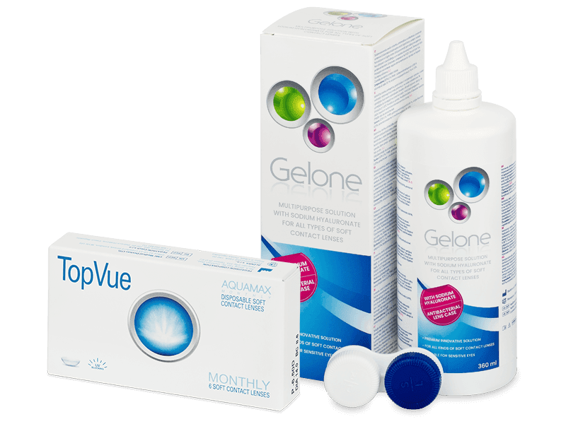 TopVue Monthly (6 lenses) + Gelone Solution 360 ml