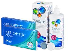 Air Optix Aqua (2x3 lenses) + Gelone Solution 360 ml