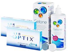 Air Optix Aqua (2x3 lenses) + Gelone Solution 360 ml