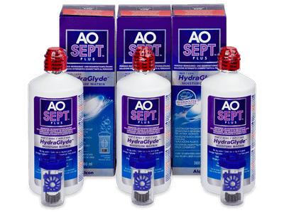 AO SEPT PLUS HydraGlyde Solution 3 x 360 ml