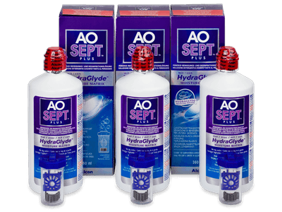 AO SEPT PLUS HydraGlyde Solution 3 x 360 ml 