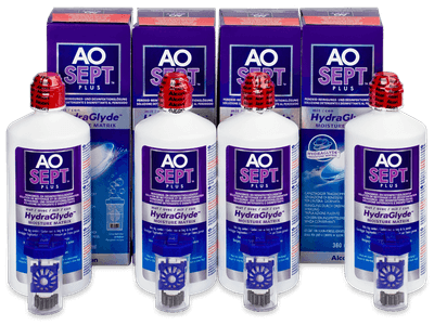 AO SEPT PLUS HydraGlyde Solution 4 x 360 ml 