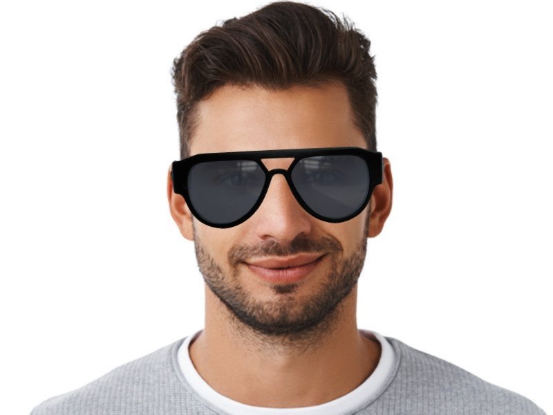 Versace VE4401 GB1/81 Black-Dark Grey polarized Sunglasses Versace VE4401 Polarized GB1/81 Pilot Black Sunglasses  main image 3