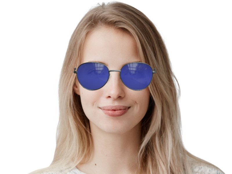 Calvin Klein CK20104S 008 Women\'s Sunglasses Blue Lens Calvin Klein Blue Round Ladies Sunglasses CK20104S 008 54  main image 2